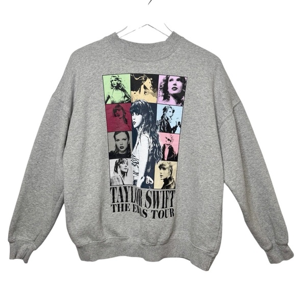 Taylor Swift Official Eras Tour Anti-Hero Version Gray Crew Neck Sweatshirt Sz S - Picture 1 of 1